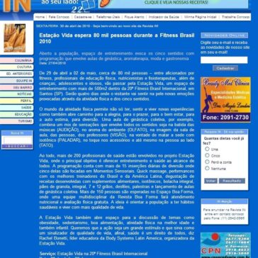 Estação Vida espera 80 mil pessoas durante a Fitness Brasil 2010 – Revista In